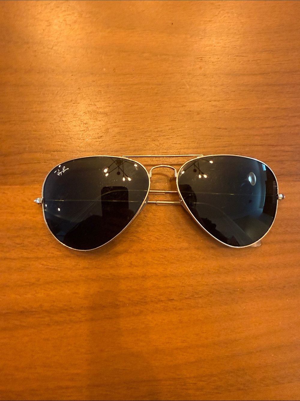 Ray-Ban Aviator Sunglasses in Black Lenses with Silver Frame